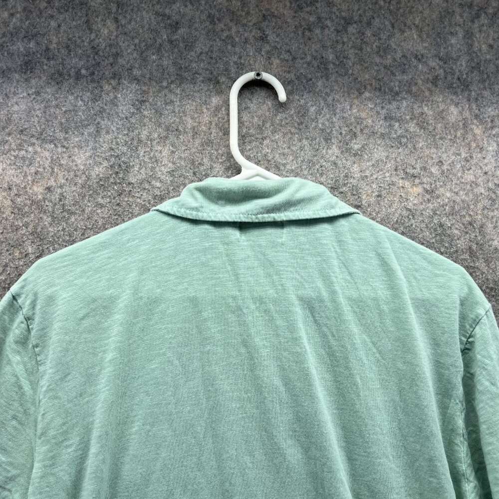 Lucky Brand Polo Shirt Men Large Teal Blue Casual Preppy Dress Cotton Vintage - Picture 10 of 12